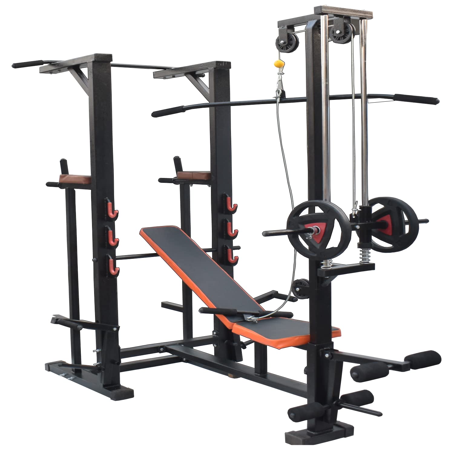 ABS Tower with 20 in 1 Gym Bench & Push up dips Workout Home Gym