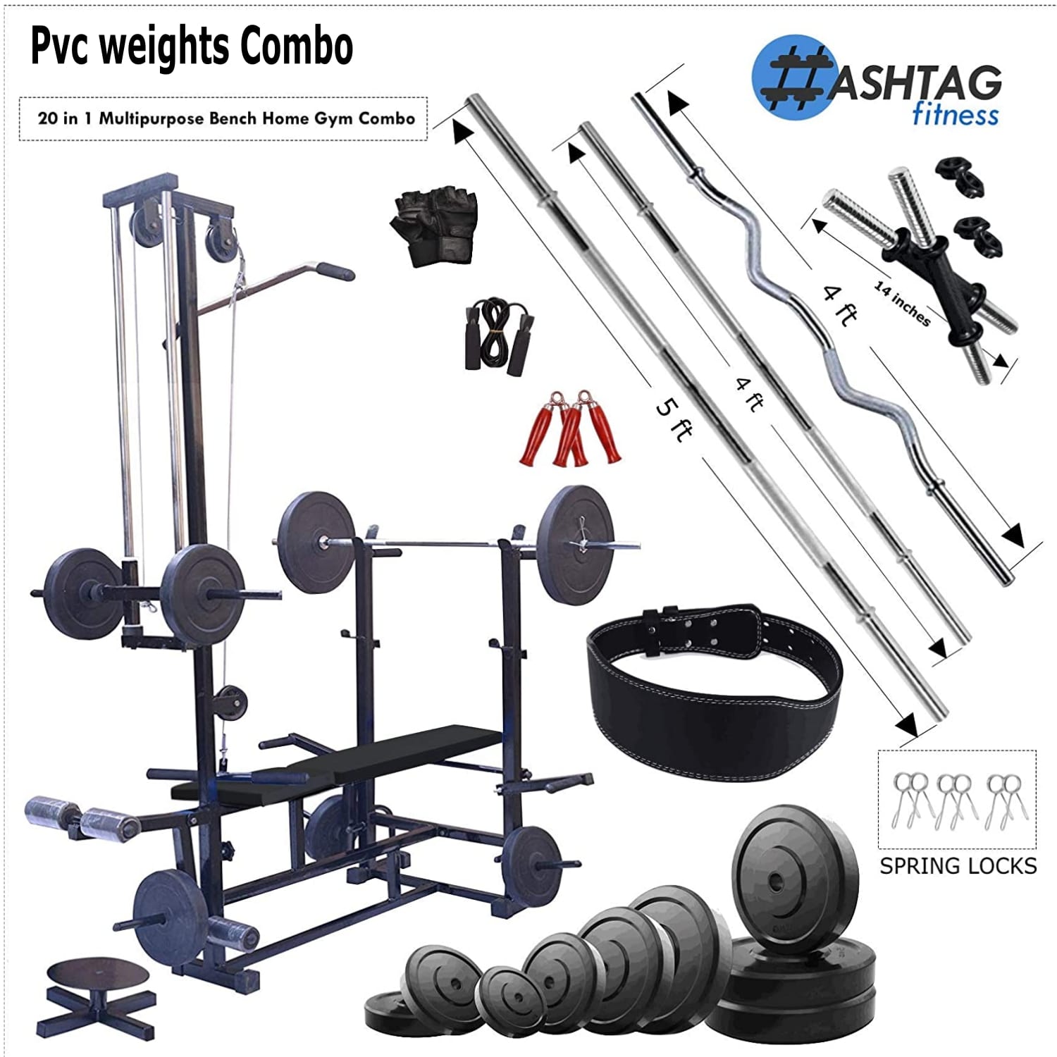 80kg PVC gym equipments for home multi gym bench online gym equipments