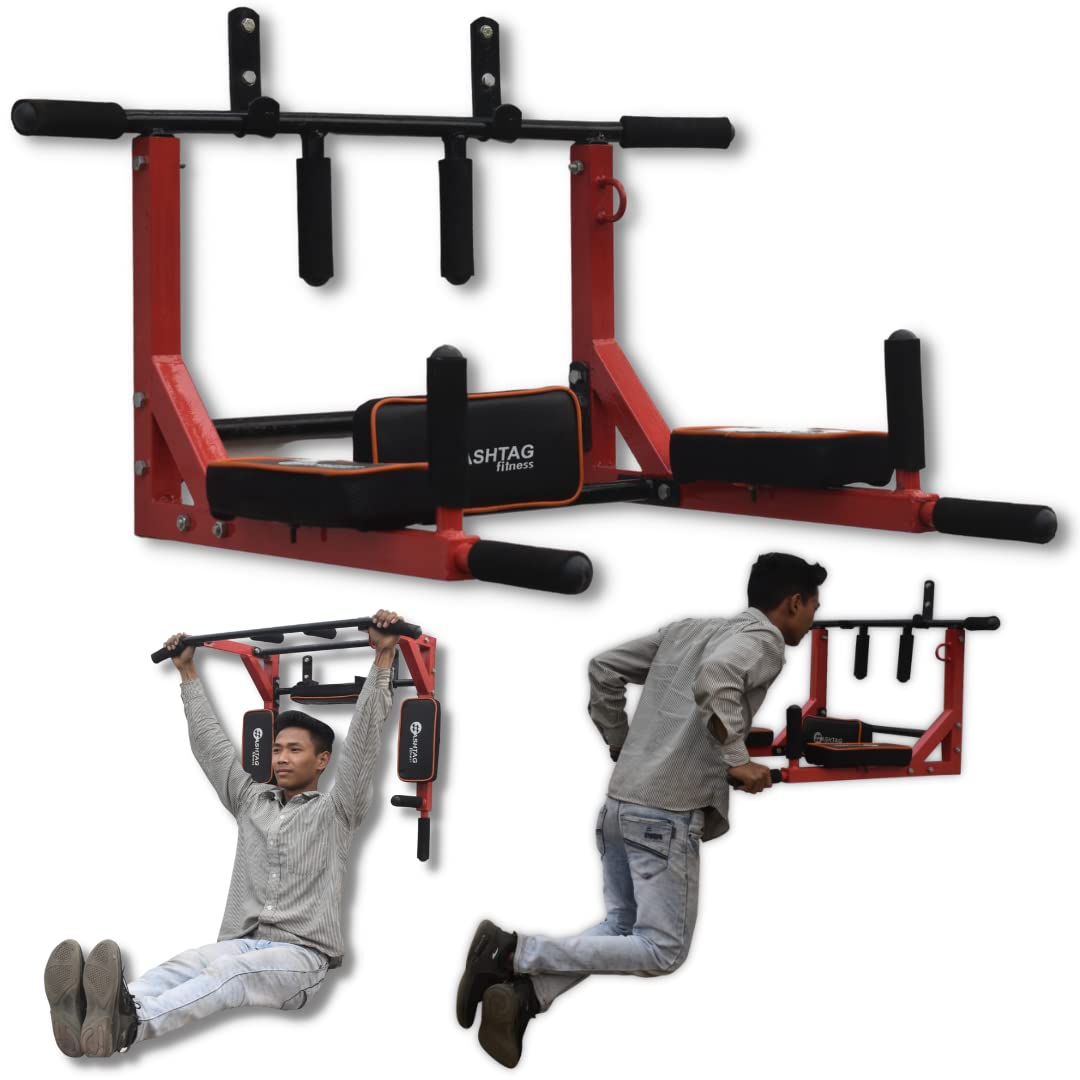 Hashtag FItness 7in1 wall mount pull up bar for home latpull Down